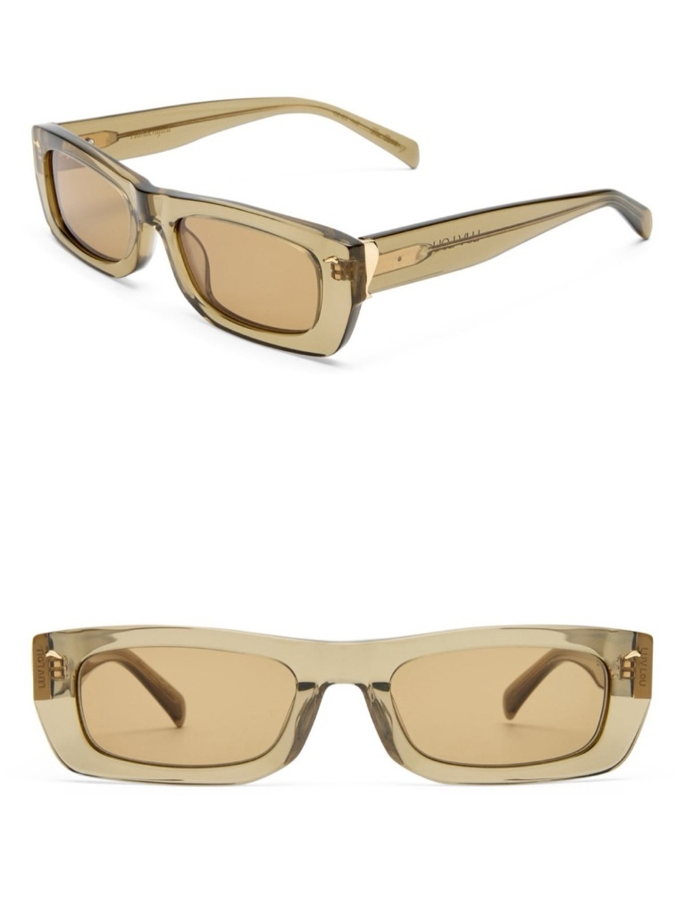 Luv Lou the Tommy Khaki Crystal Glasses
